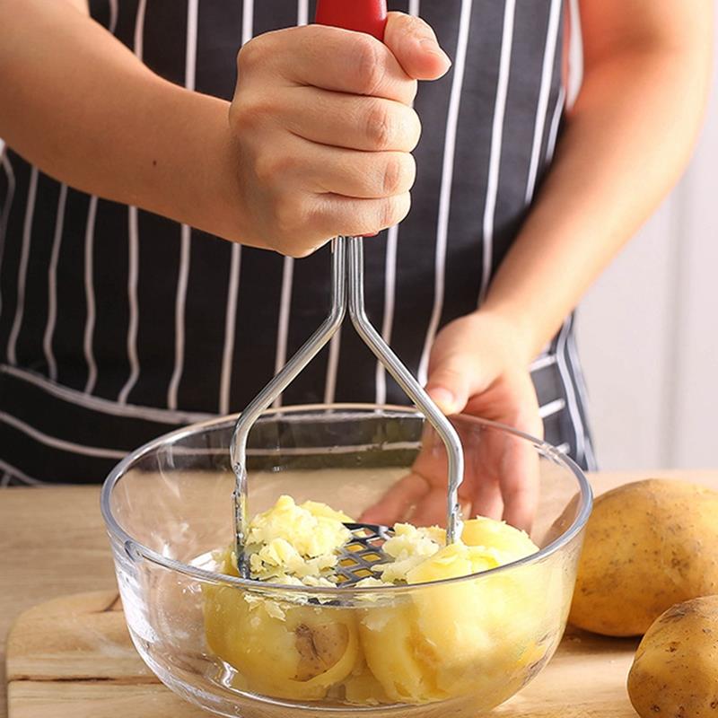 1Pc Rvs Aardappelen Modder Druk Modder Machine Aardappel Ricer Met Opknoping Gat Fruit Groente Gereedschap Voor Keuken