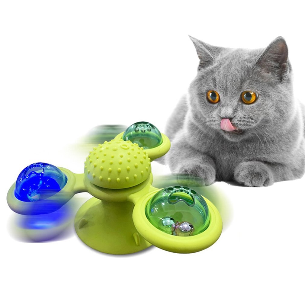 Pet Toy Interactive Cat Puzzle Training Rotary Table Ball Mill Rotating Cat Toys Cat Games Cat Supplies Cat windmill