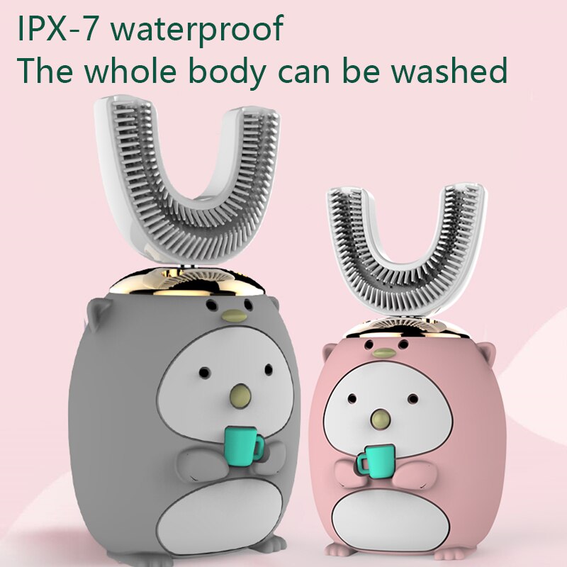 Smart Electric Toothbrush Kids Silicon Automatic Ultrasonic Teeth Tooth Brush Cartoon Pattern Children 360 Degree XaoMi for Home