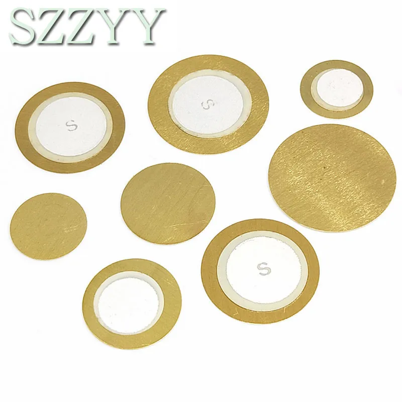10pcs Piezo Elements Buzzer Sounder Sensor Trigger Drum Disc Copper Piezo Speaker 12MM 20MM 27MM 35MM 50MM Piezoelectric