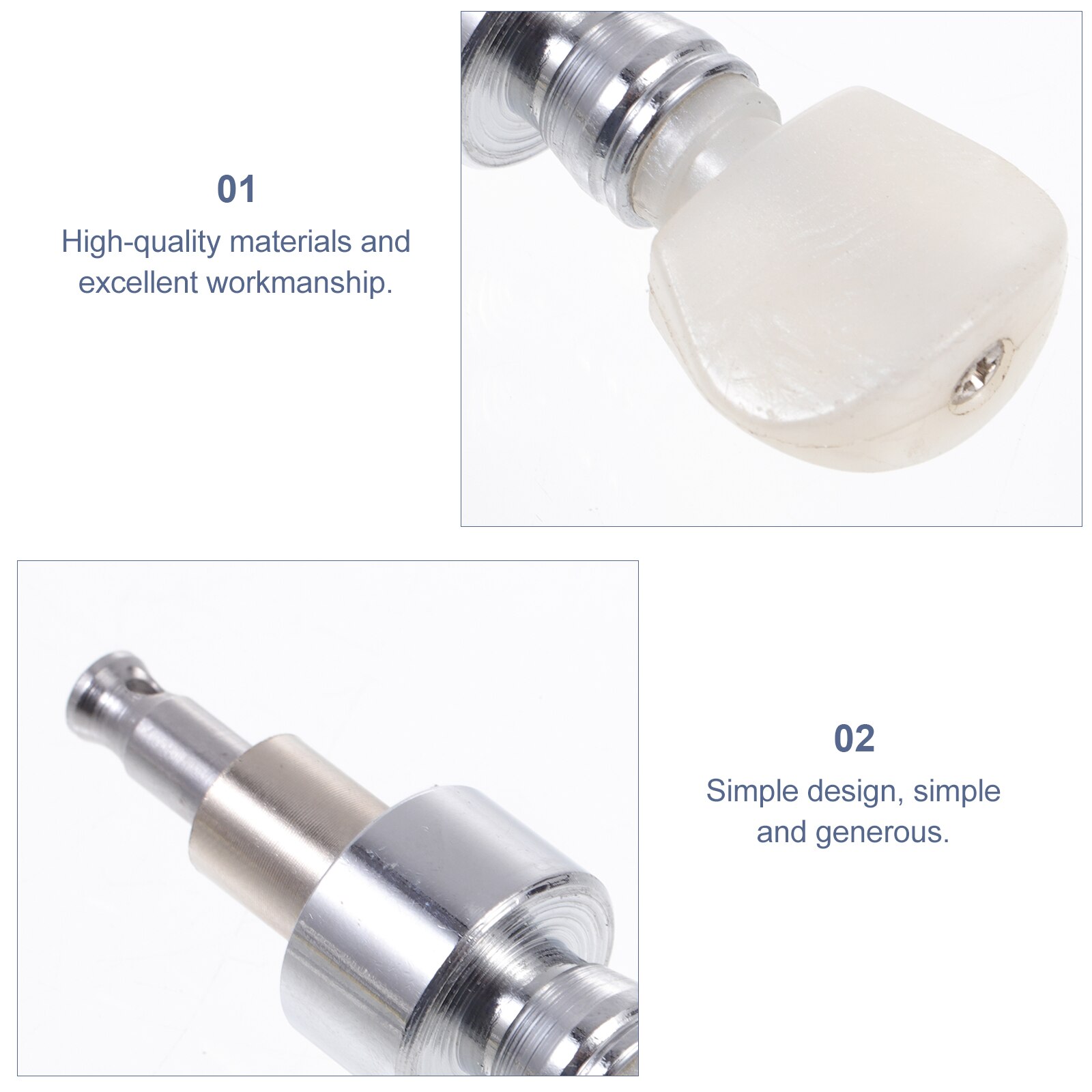 1 Pc Alloy Banjo Tuning Button Locking Tuner Lock String Sealed Tuning Key Peg (White)