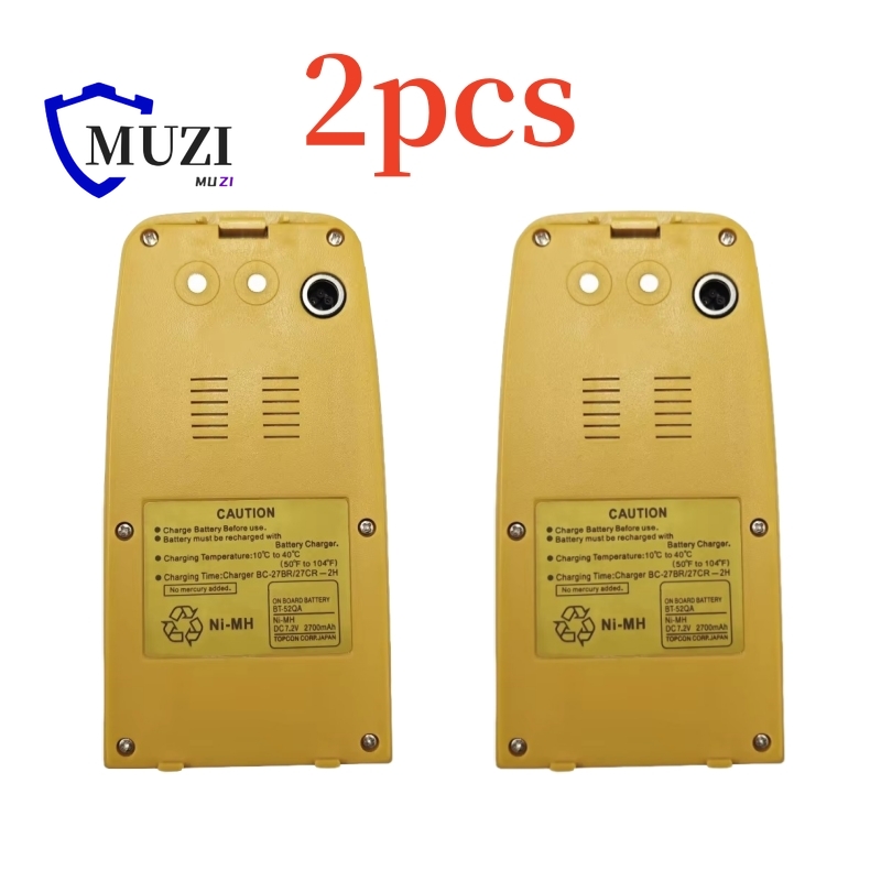 2 uds batería BT-52QA BT52Q BT-52Q BT52QA Ni-MH recargable para GTS-330/3000 GPT -3000 3100 3200 Series estaciones totales 3 pines