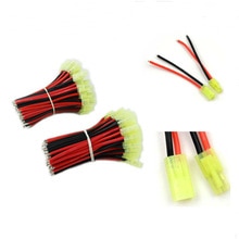 Tamiya-Mini-connecteur en queue de cochon mâle et femelle, adaptateur de prise, avec câble en Silicone étamé de 10cm, pour chargeur de batterie RC de voiture