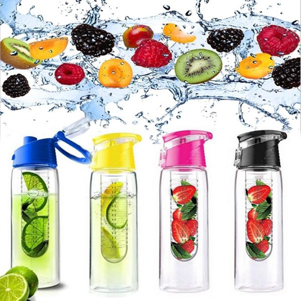 Draagbare kampeersport citroensap fruit infuser waterfles 800ml