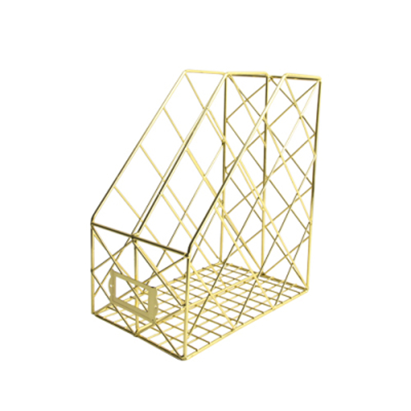 nordycki pulpit siatka pudełko na dokumenty materiały biurowe odbieranie pulpitu podwójna siatka plik magazyn dokument organizator biurowy uchwyt: złoto