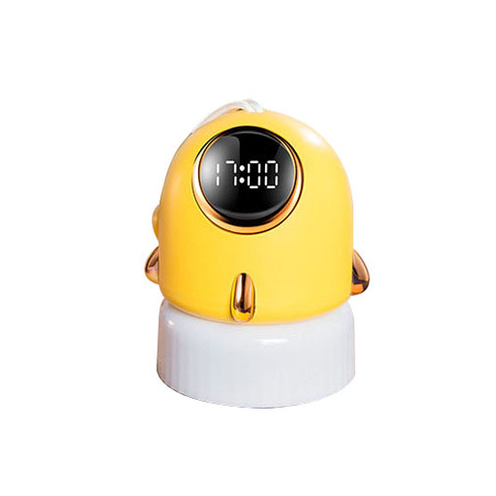 Cute Desk Clock for Children with Romantic Projection and Night Lights for kids Room Hand Clock Kitchen Countdown Timer: yellow