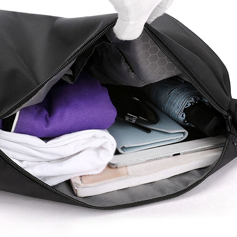 Stor kapasitet utendørs reiseveske messenger bag lett sammenleggbar yoga bag fitness bag pakking kuber weekend bag reise duffle