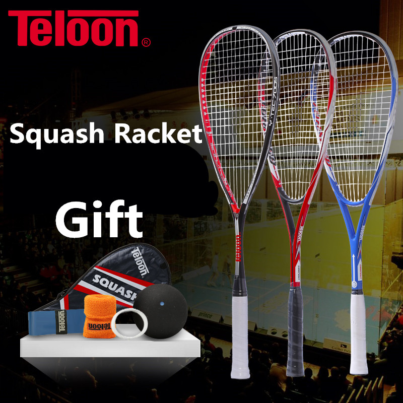 Squash Racket With String Ball Full Carbon Suit Adult Beginner Men Women With Racket Bag Competition Training -40