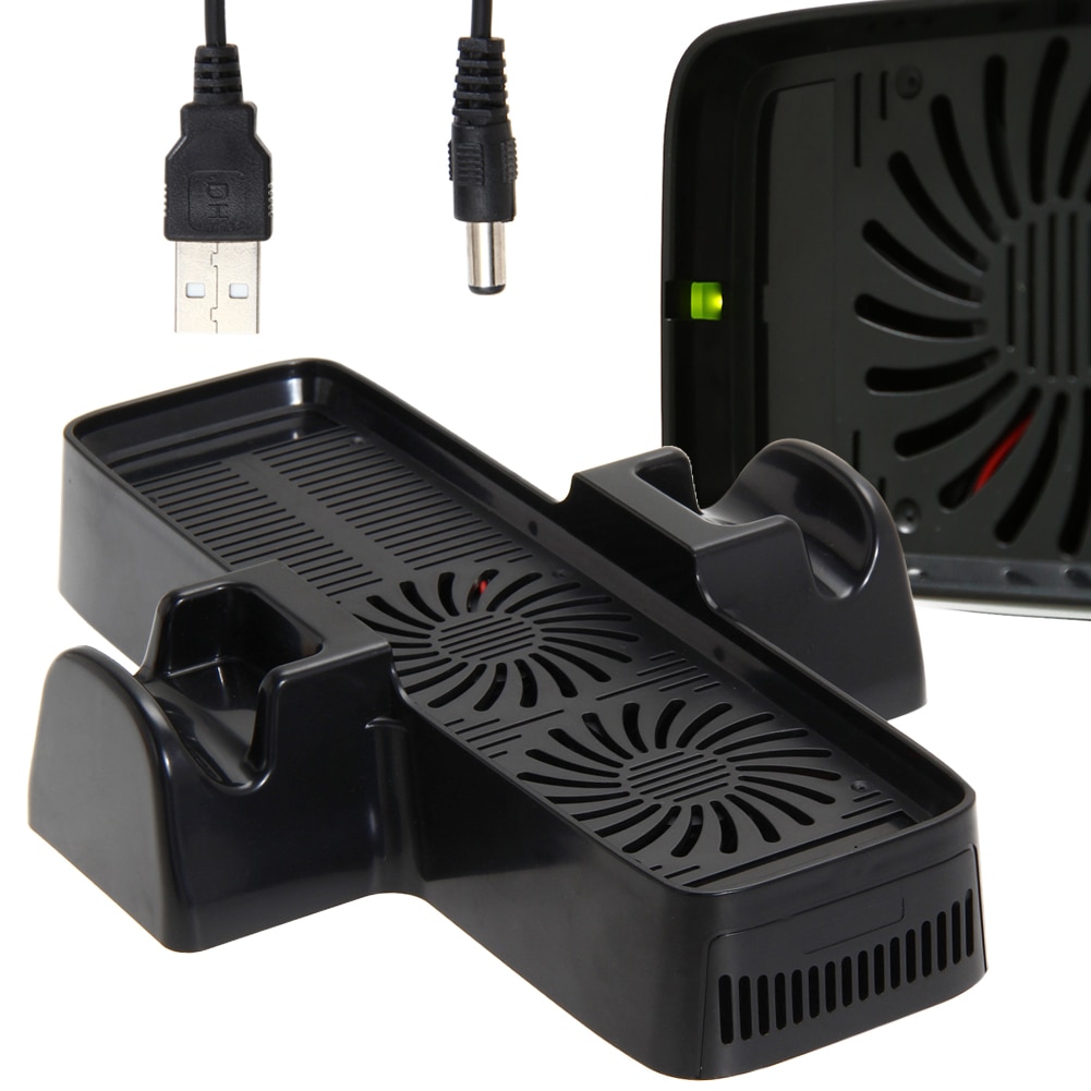 Cooling Fan with Dual Dock Stand for XBOX 360 Game Controller