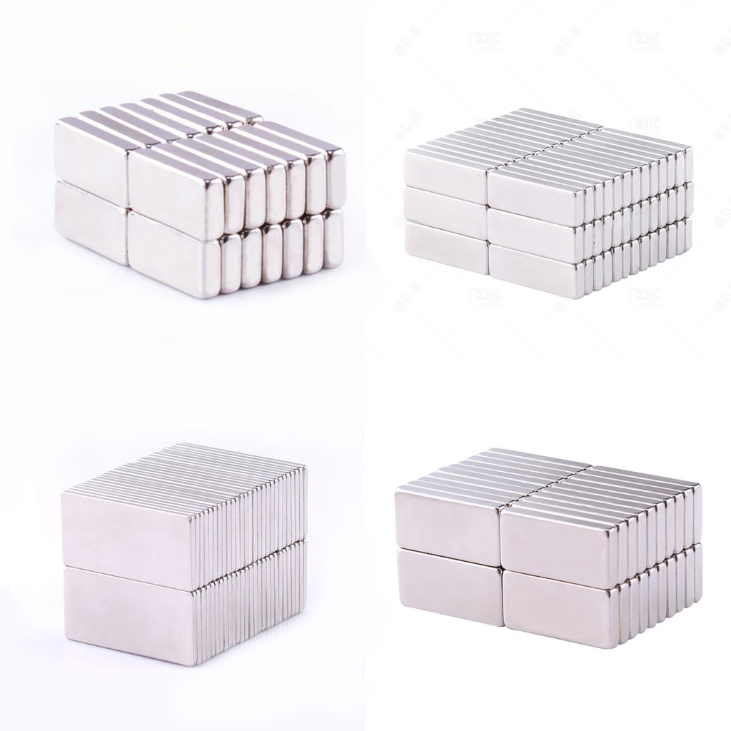 10pcs Neodymium Magnet Rare Earth Block Small Thin Rectangle Strong Crafts Fridge Permanent Magnet N35