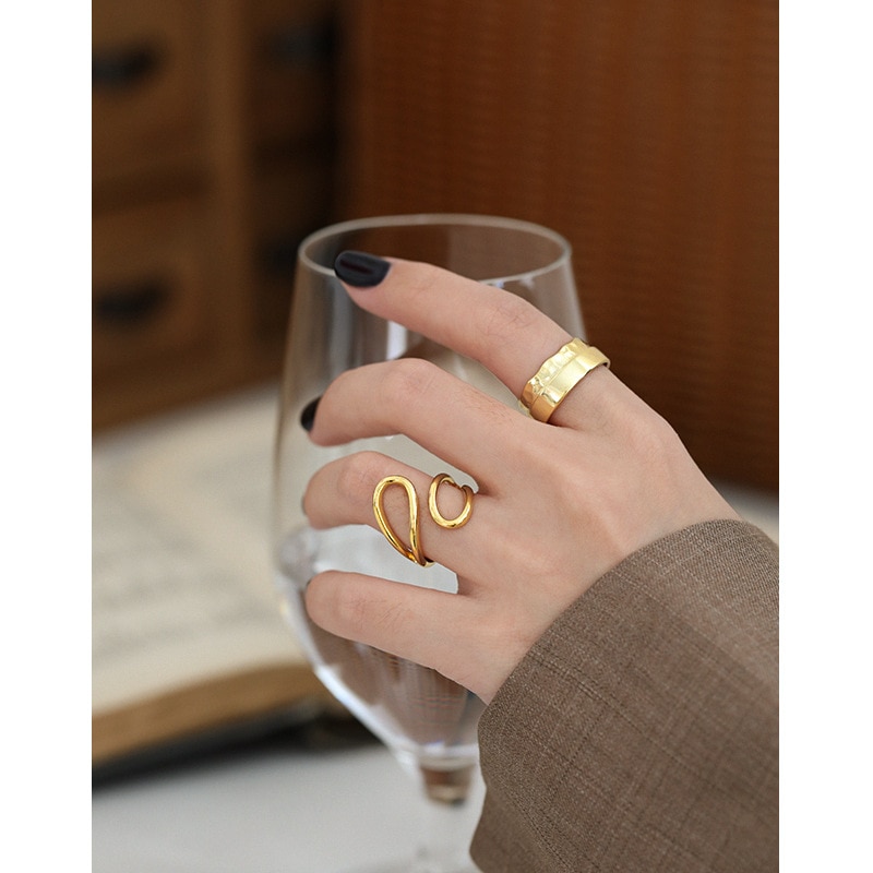 Korean Style S925 Sterling Silver Ring Sense Cross Cutout -Shaped Ring Female All-Match Ring Bulk Purchase