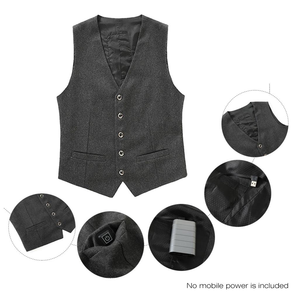 Electric Heated Vest Washable Size Adjustable USB Charging Heated Clothing Outdoor Heated Vest For Cycling Hiking Camping