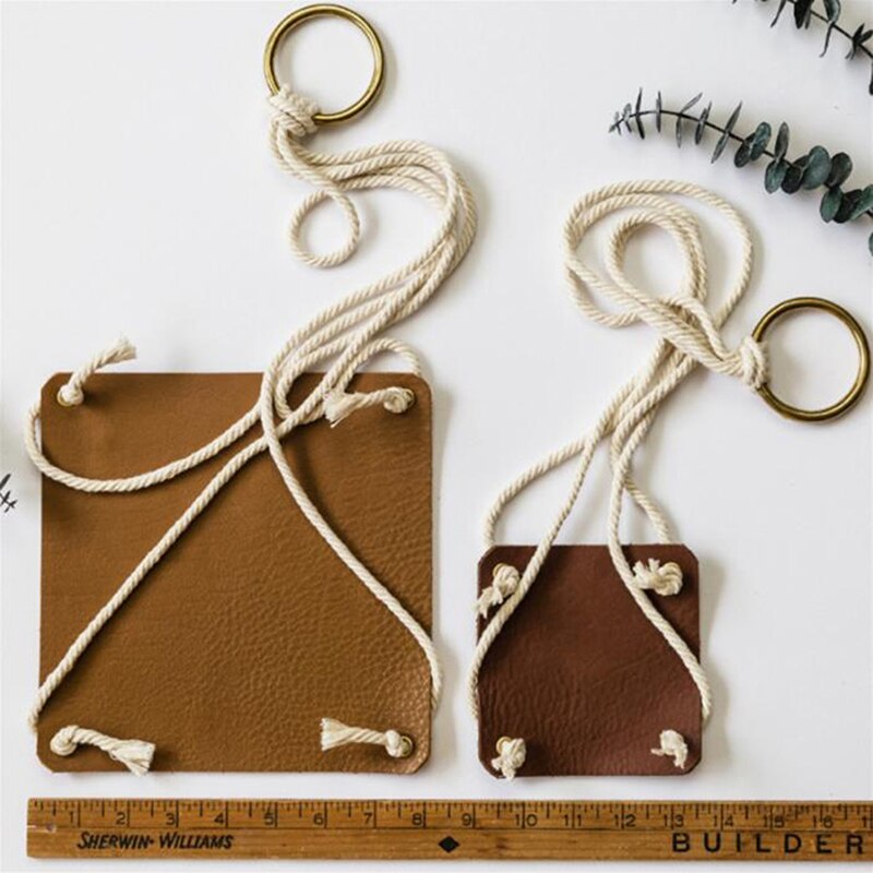 Skórzany wieszak na rośliny wisząca donica uchwyt na doniczkę Dom dekoracje na rośliny doniczkowe soczyste kaktus