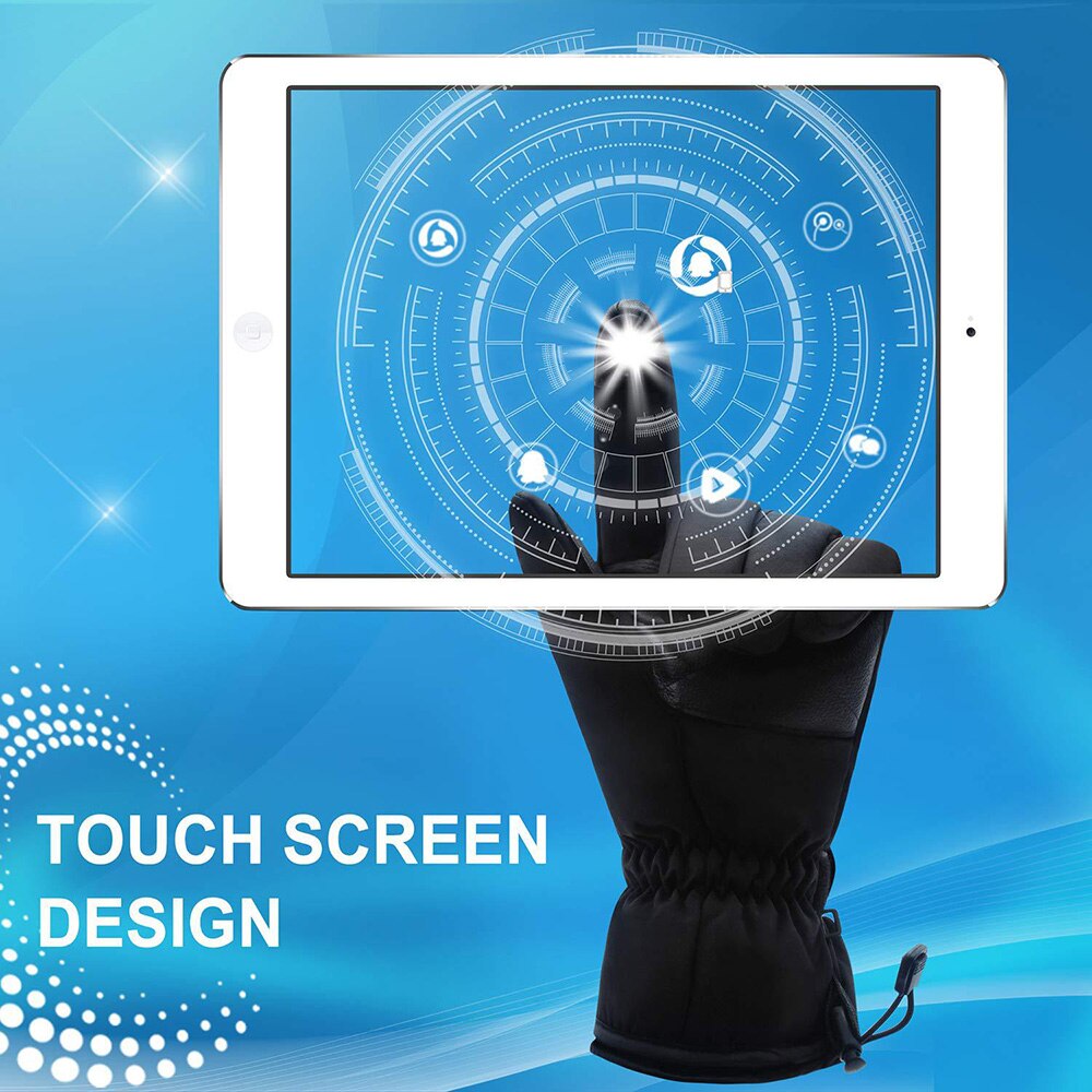 Trzy biegi termostat rękawice rozgrzewające elektryczne podgrzewane rękawiczki zimowe ciepło rękawice rozgrzewające robić jazdy na nartach kolarstwo wędkarstwo kemping