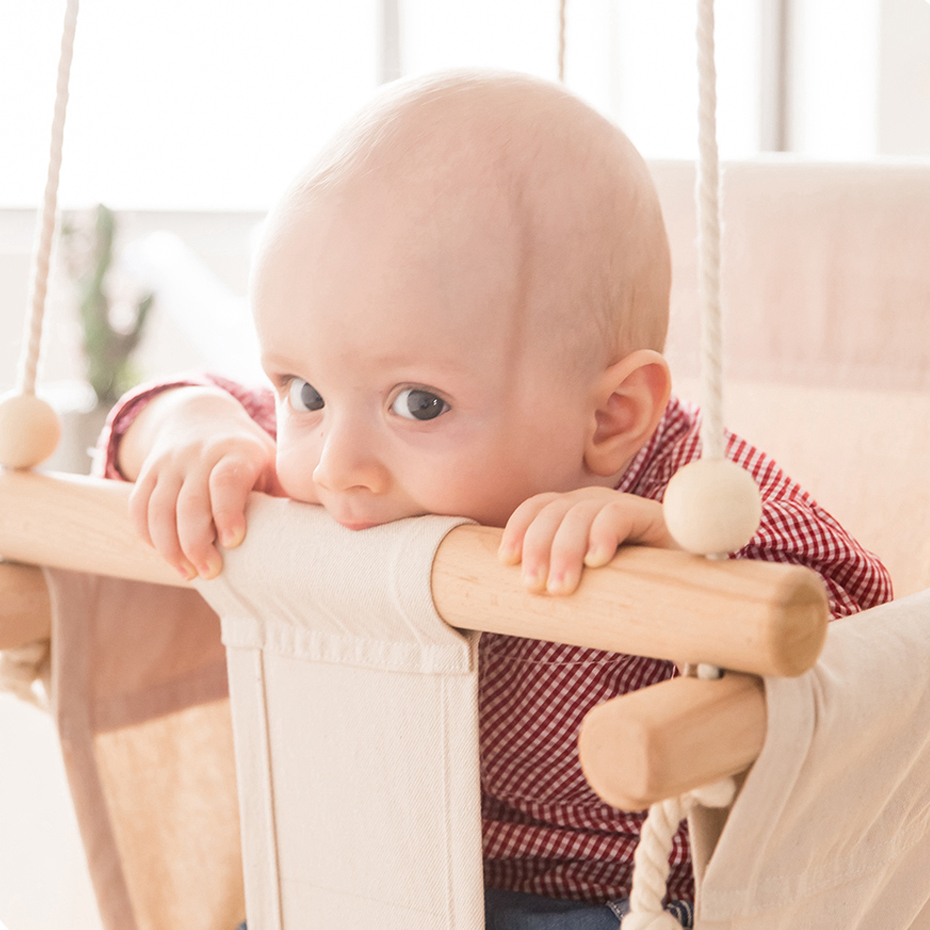 Chaise balançoire en bois pour bébé, balançoire suspendue en toile, jouet de sécurité pour enfants