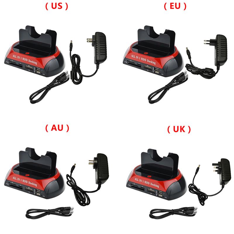 HDD Docking Bahnhof USB 2,0 Festplatte Kartenleser Hub 2,5 3,5 SATA IDE Dock Adapter Festplatte Docking Bahnhof Gehäbenutzen