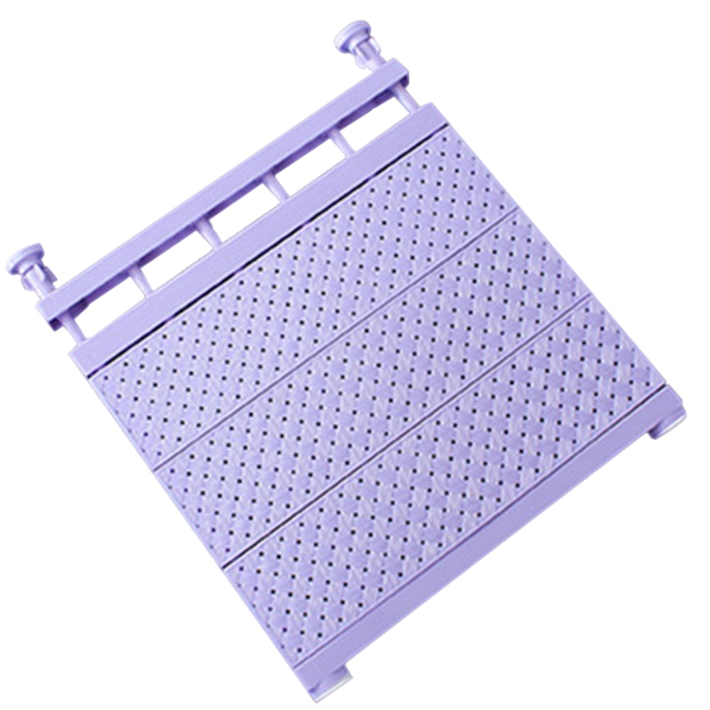 Adjustable Wardrobe Storage Shelf Wall Mounted Extendable Rack Cupboard Space Saving P7Ding: Purple / L