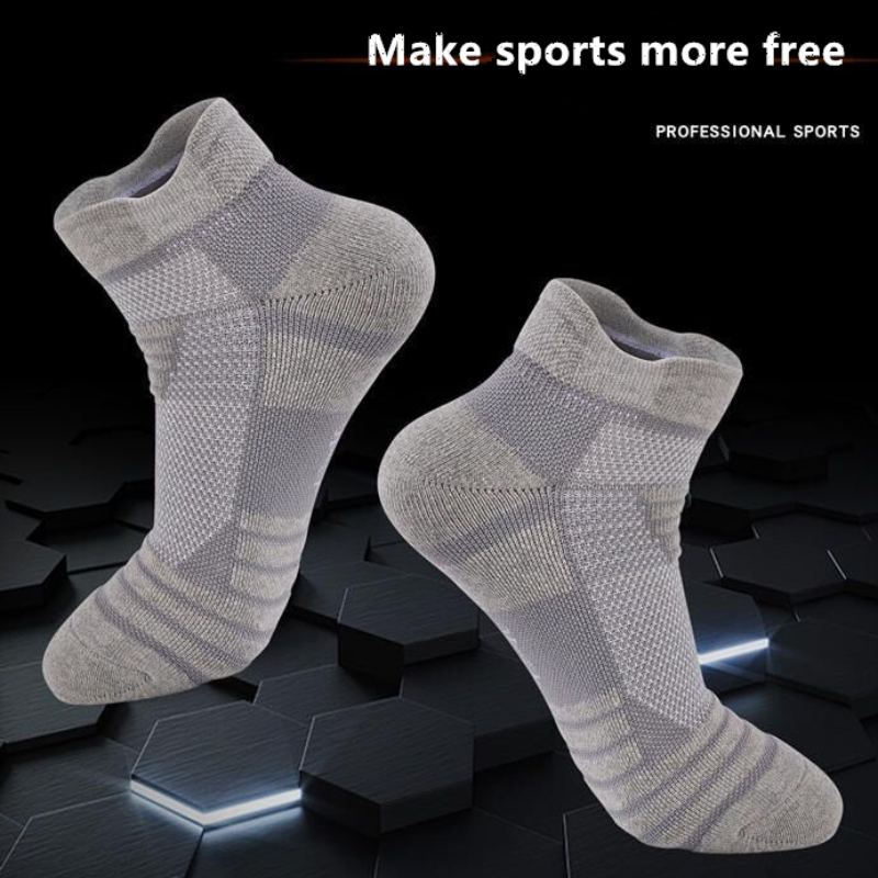 Sports mænds cykelsokker basketball sokker håndklæde bund sportsbådsokker udendørs sports bomuldssokker