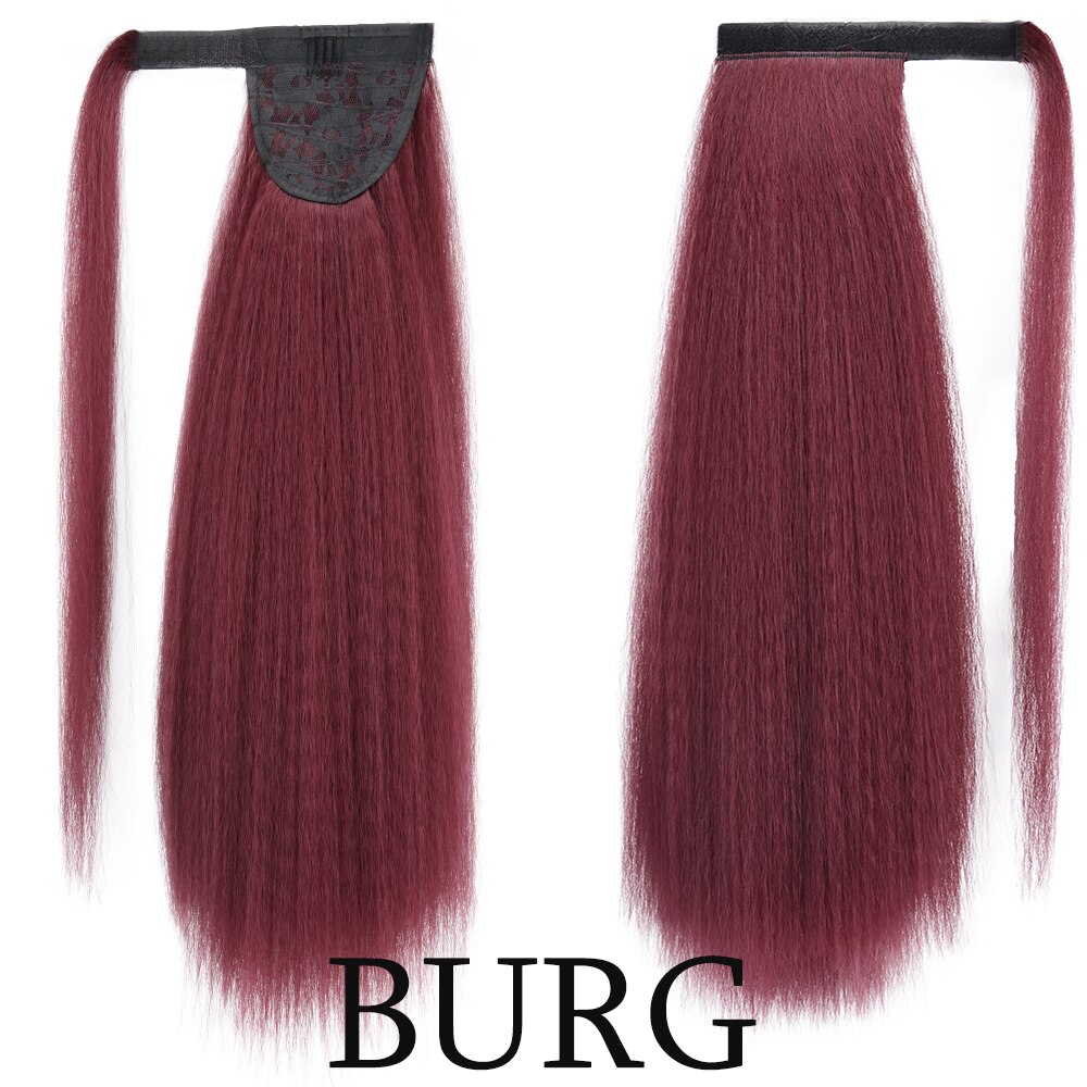 AZIR-coletas largas Afro rizadas para mujeres negras, extensiones de cabello sintético con cordón Natural, postizas, novedad: BURG / 30 pulgadas
