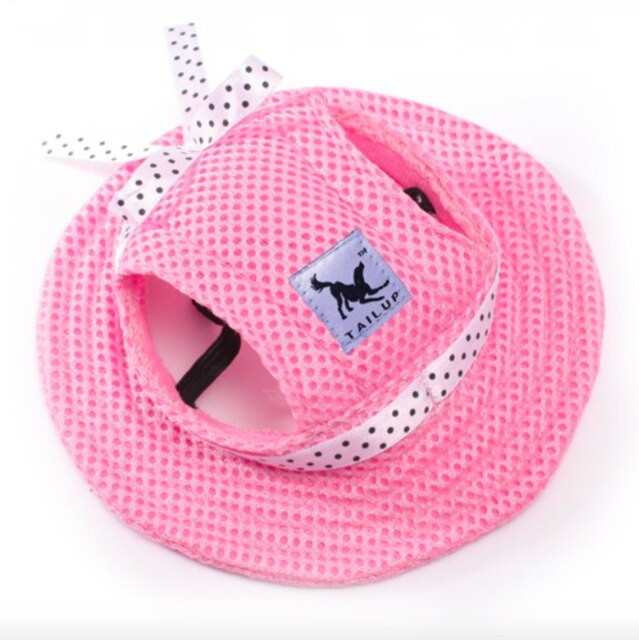 Hond Cap Tailup Zomer Doek Mesh Ademend Huisdier Zonnehoed Canvas Voor Kleine Hond Huisdier Producten: pink / M