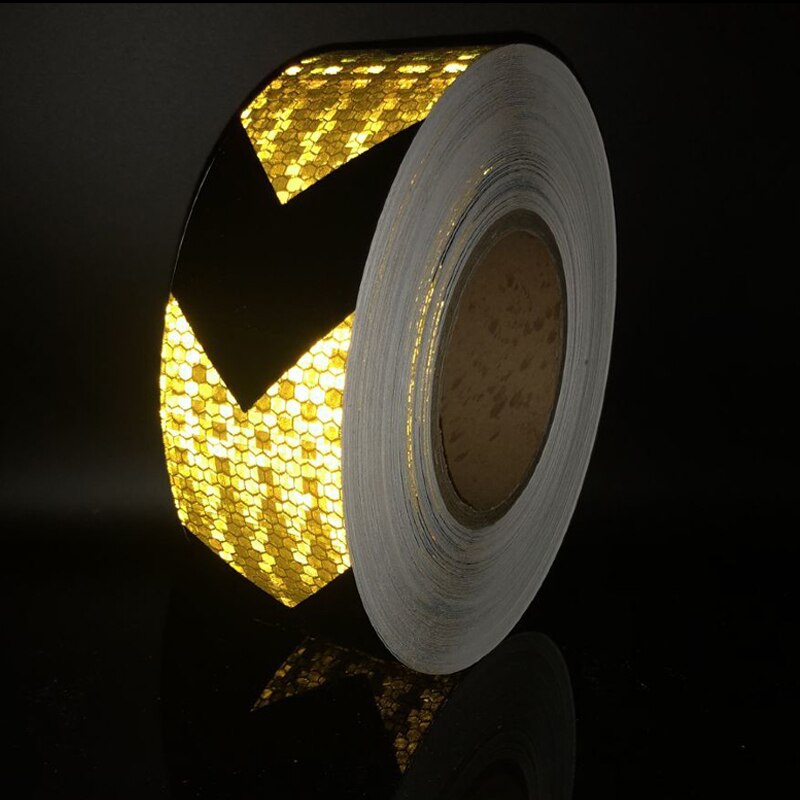 Rollo de pegatinas reflectantes para coche, tira de advertencia decorativa, película segura para motocicleta y coche, cinta de seguridad para carretera, 5cm x 50m