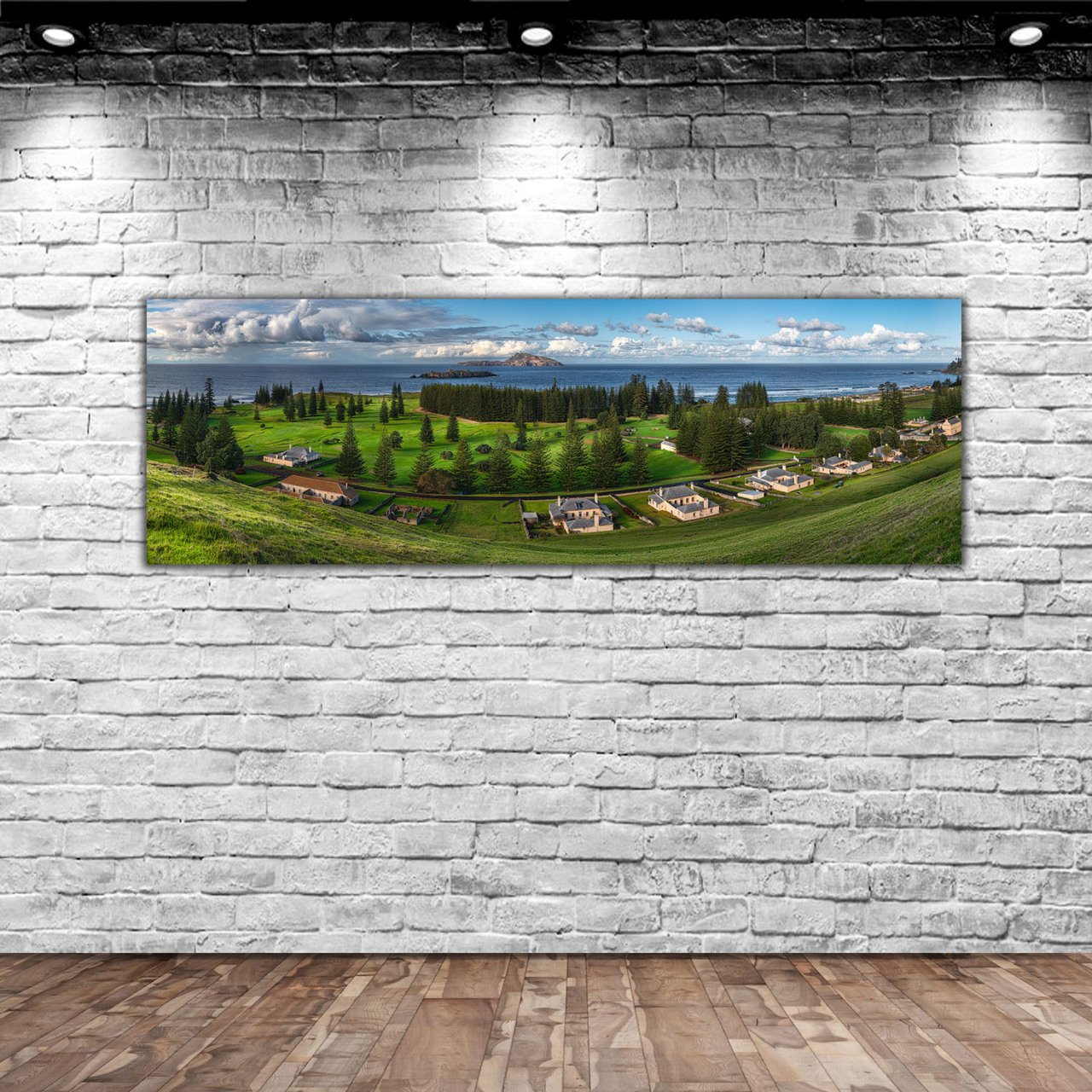 Bk Thuis Panorama Canvas Tafel 100x35cm-1 Moderne Handig Betrouwbare Decoratie Eenvoudige Koele Zwarte Kleur: Default Title