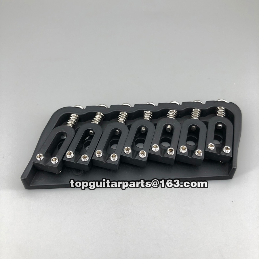 Hipshot Style 7 String Guitar Bridge Multi-Scale Fixed for Fanned Frets 18 degree angle headless guitar bridge