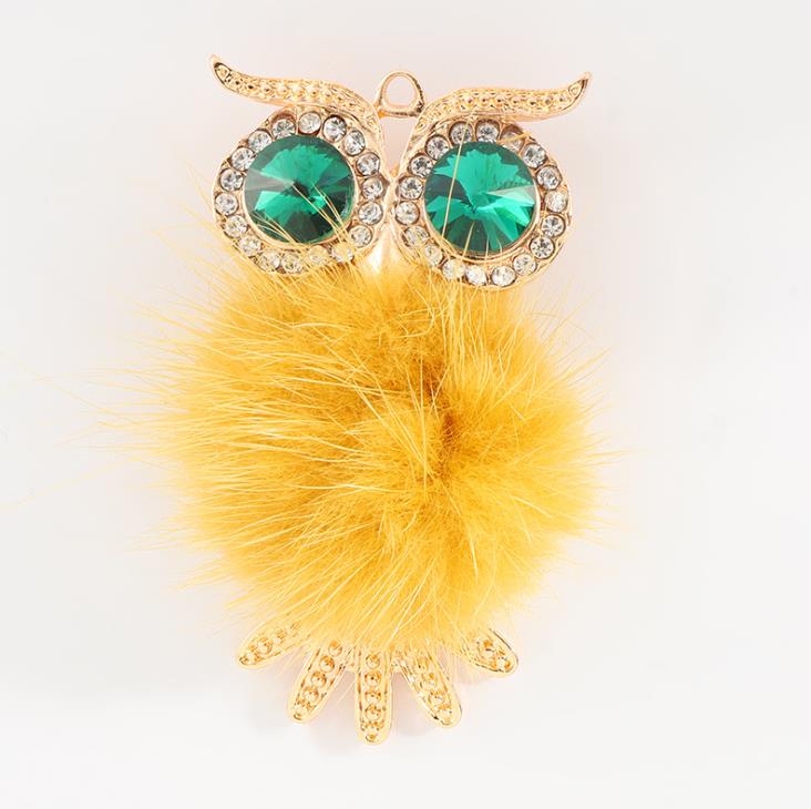 1Pcs Crystal Owl Car Air Freshener Auto Outlet Perfume Clip Interior Accessories Car-styling Vent Solid Fragrance Diffuser: Yellow