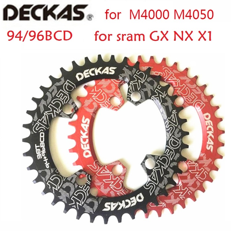 Deckas rund/oval 94+96mm 94 bcd /96 bcd 32/34/36/38t mtb mountainbike kedjekrans för alivio  m4000 m4050 nx gx  x1 vev