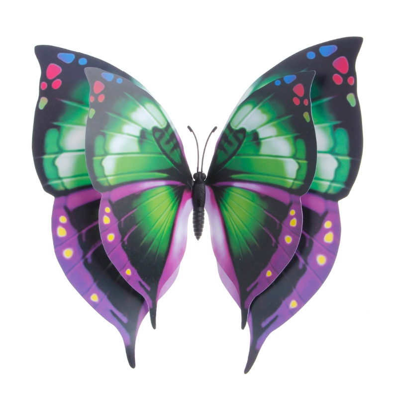 22CM kolorowe bajki motyl na patyku ornament dom ogród wazon trawnik rzemiosło artystyczne