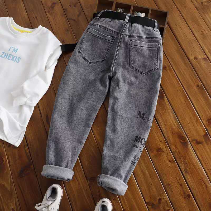 Frühling herbst Jungen Jeans Baby Kleidung Hosen freundlicher Denim Kleidung Junge lässig Bowboy Lange Hosen 3-14Y