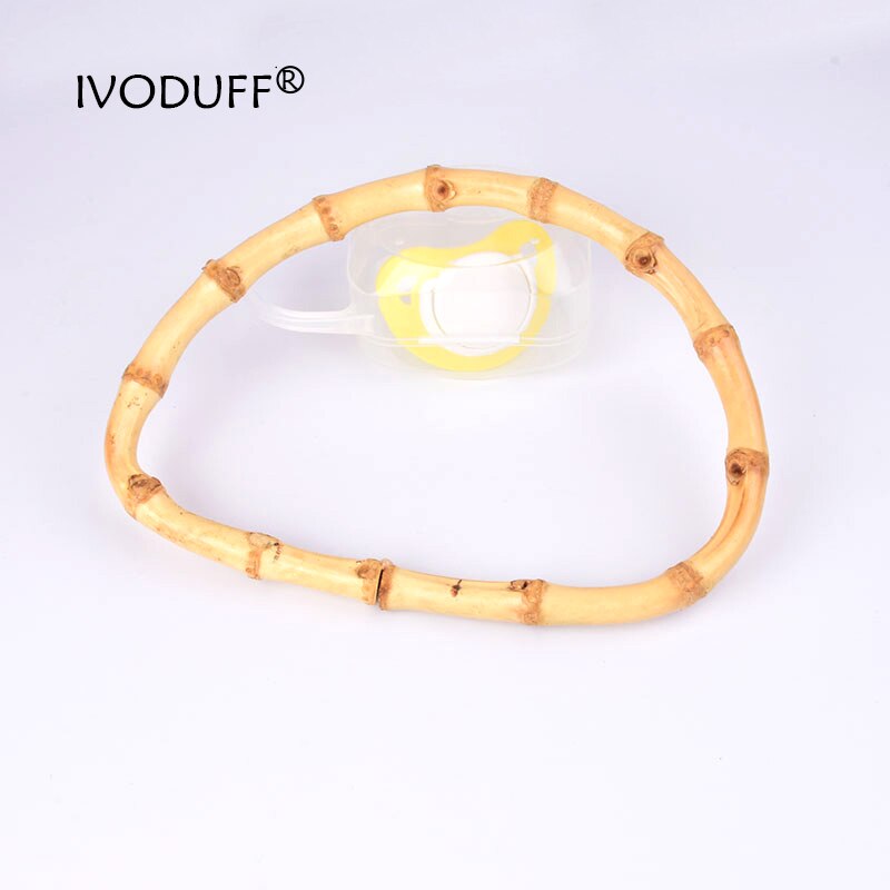 2pcs Bag Handle, D shape Bamboo Handle Making Bags Craft, Bag Accessories For DIY