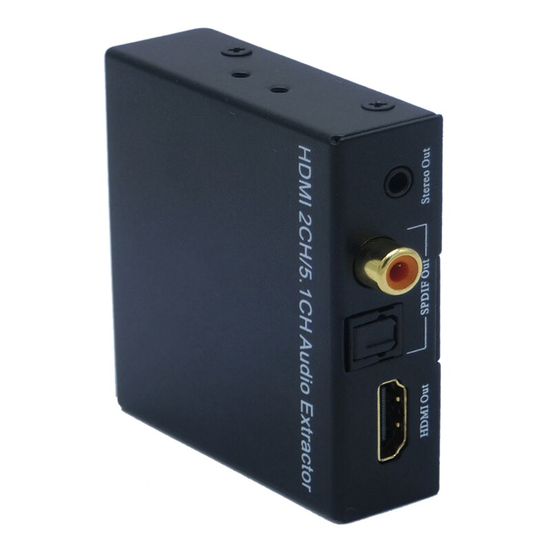 Hdmi O Splitter Naar Glasvezel Coaxiale 3.5 Naar Hdmi 4K Video Decoder Converter (Eu Plug)