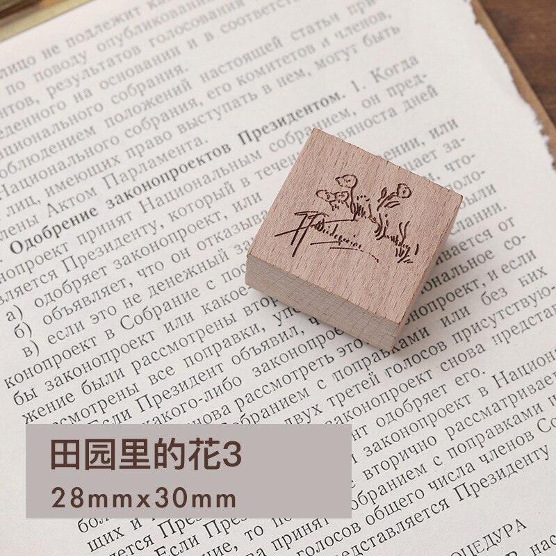 Pastorale poésie série décoration timbre rétro en bois caoutchouc timbres pour scrapbooking papeterie bricolage artisanat standard timbre: 1