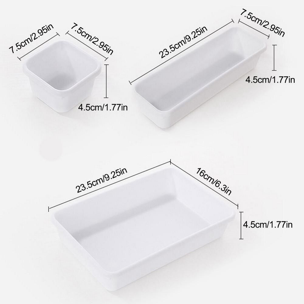 8Piece Drawer Organiser Desk Drawer Tidy Jewellery Clothing Kitchen Drawer Tidy Jewellery Clothing Kitchen Drawer Tidy Container