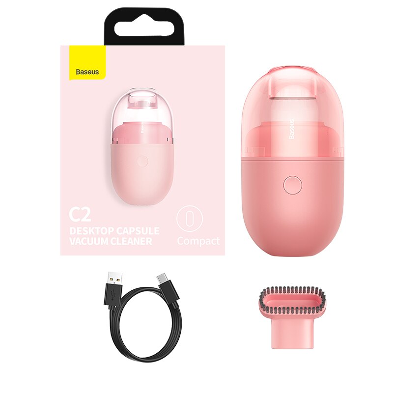 Baseus C2 Staubsauger Mini Schreibtisch Handheld Reiniger Tragbare Reinigung Werkzeug Für Laptop Tastatur Tisch Büro Staubsauger: Rosa