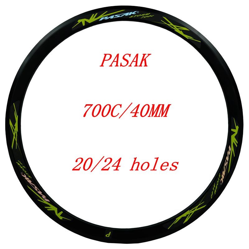 700C road bike rims wheel rims 20hole 24hole method mouth aluminum alloy 40mm 660g double knife ring