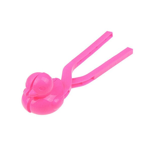 Eend Vormige Sneeuwbal Maker Clip Kinderen Outdoor Winter Sneeuw Zand Mold Tool Speelgoed kan: Red