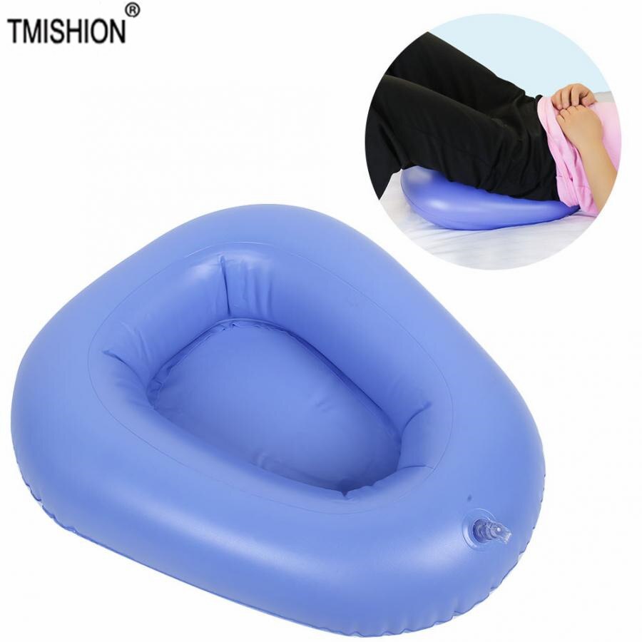 1 Set Bedpans Bathroom Bed Pans Air Inflation Bed Pan Bedridden Inflatable Cushions Potty Washable Portable Elderly Bedridden