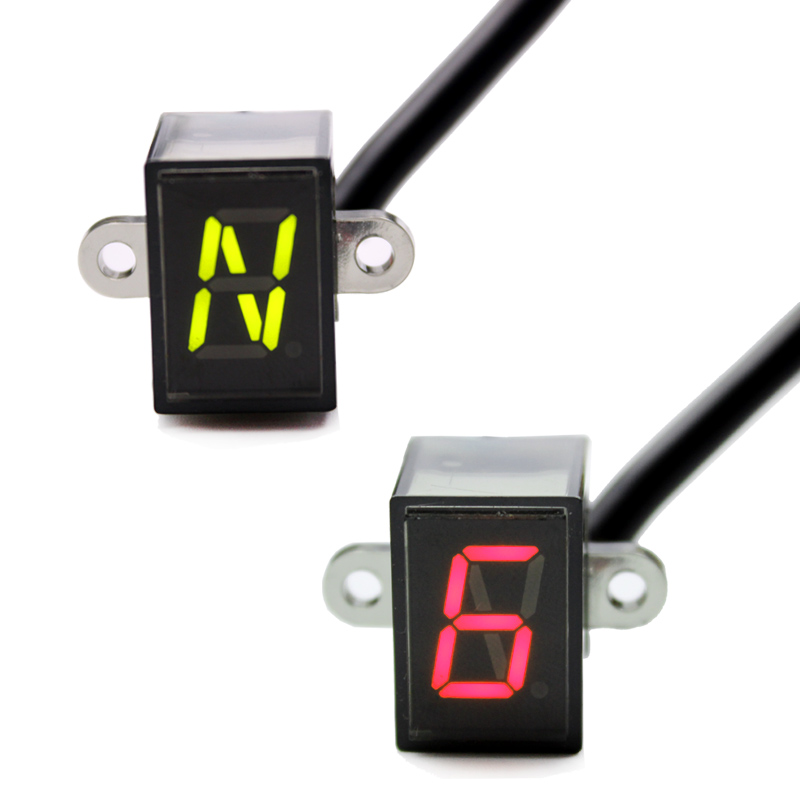 Nuoxintr 6 Speed Black Universal Motorcycle Digital Display Led Motocross Off-road Moto Light Neutral Gear Indicator Monitor: 6 Speed Display