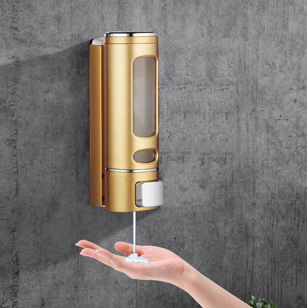 40# 400ML Wall Mount Washing Lotion Soap Shampoo Hand Sanitizer Dispenser Wall Mounted Bathroom Soap Shampoo Dispenser for home: B