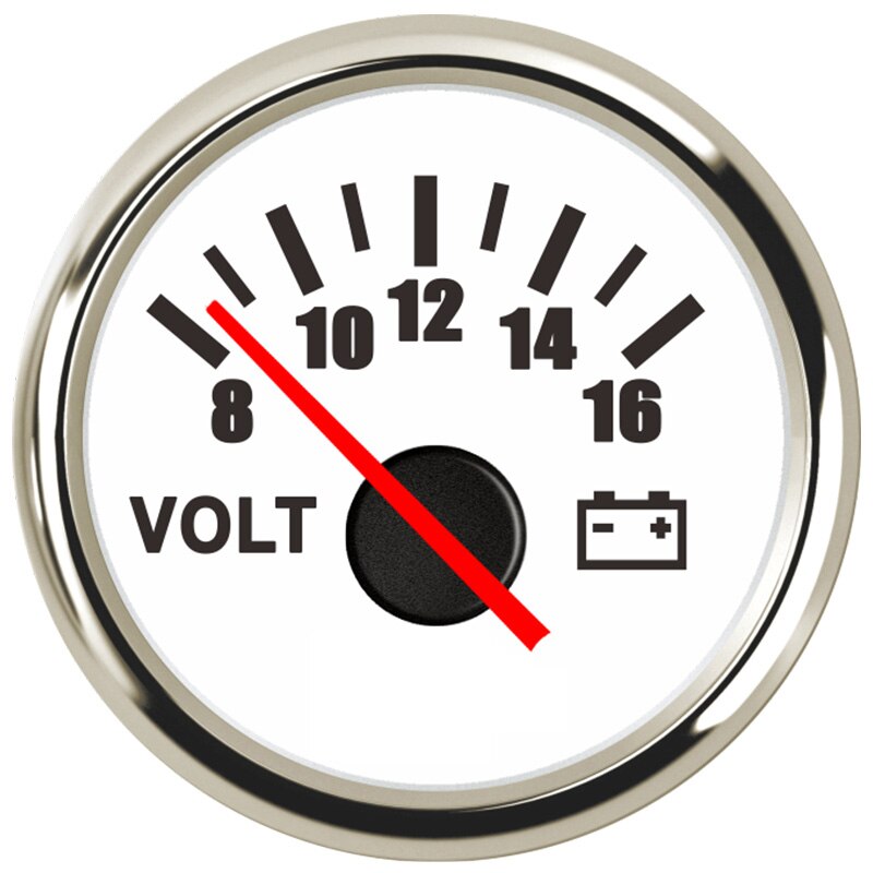 52mm voltímetro medidor de voltímetro 8-16 de 16-32 voltios auto indicadores de voltaje para la caravana, barco Marina 12V 24V RV Camper Accesorios: WS 8-16V