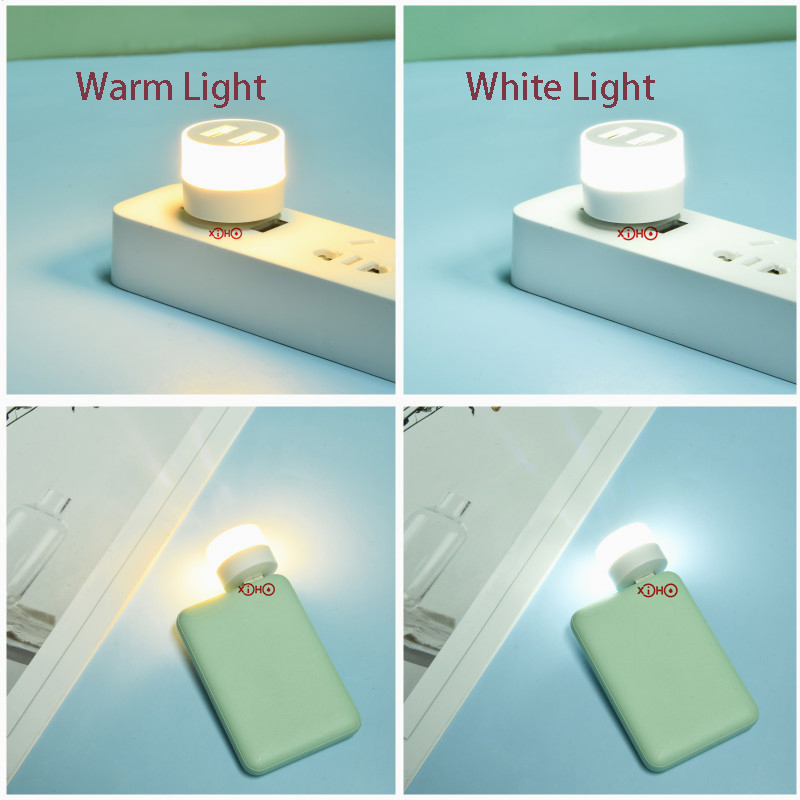Mini-USB-Lampe, warmweißes Licht, 2 Anschlüsse, USB-HUB-Ladeadapter, Netzteil, Dock, LED-Beleuchtung, Lug and Play, Schlafzimmer-Nachtlicht