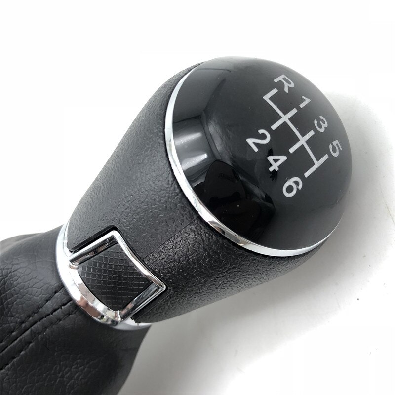 For VW Volkswagen Polo 6C 5/6 Speed Gear Gear Lever Stick Shift Knob With Leather Boot Car Styling