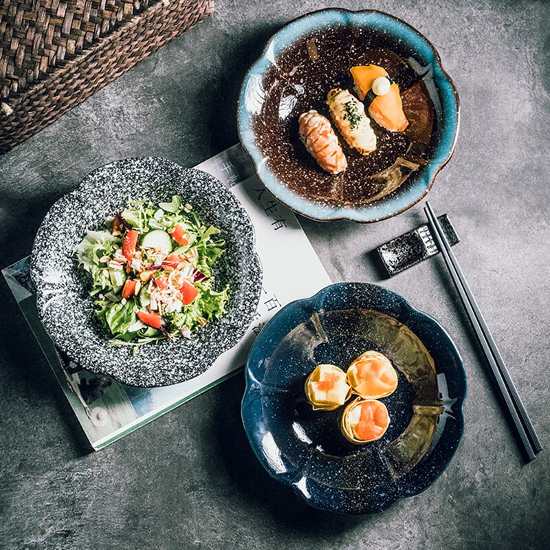 Creatieve Keramische Magnolia Plaat Japanse Stijl Minimalistische Restaurant Plaat Diepe Schotel Plaat Koude Schotel Plaat Pickle Plaat Dessert