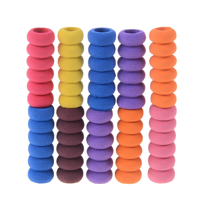 10 stk blød svamp pen ærme diamant male værktøjer bore pen holder greb anti-slip pen ærme sæt male kit tilfældig farve