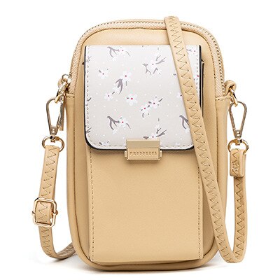 Mode Mini Vrouwen Schoudertassen Vrouwelijke Telefoon Portemonnee Messenger Bag Kleine Crossbody Tas: YELLOW