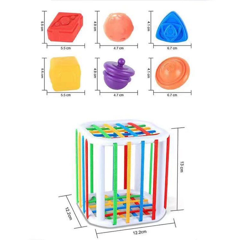 Children&#39;s Toys Baby Early Childhood Education Enlightenment Color Cognitive Hand Sensory Training Toy Rainbow Sessele: Ellipsoid