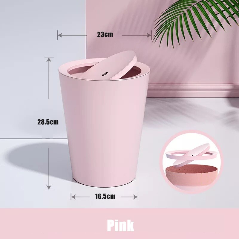 Heimat Küche Reinigung Müll Kasten Mülleimer Büro Lagerung Haushalts Papier Korb Lagerung Eimer Wohnzimmer Küche Mülleimer: Rosa