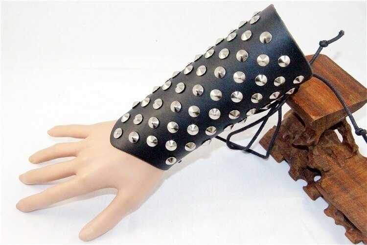 Punk Wristlet Sleeve Cross Mark Wristband Toy Gauntlet Cospaly 18CM